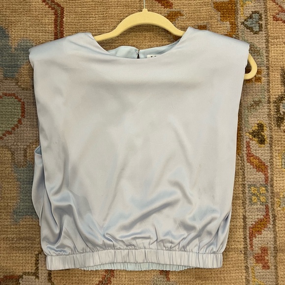 Light Blue TCEC Silk Top - Picture 1 of 3